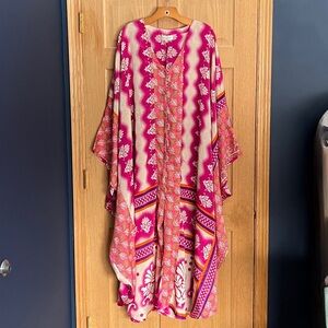 Kantha Bae Rasgulla Sari Bowie Muu Jumpsuit Peach Silk One Size